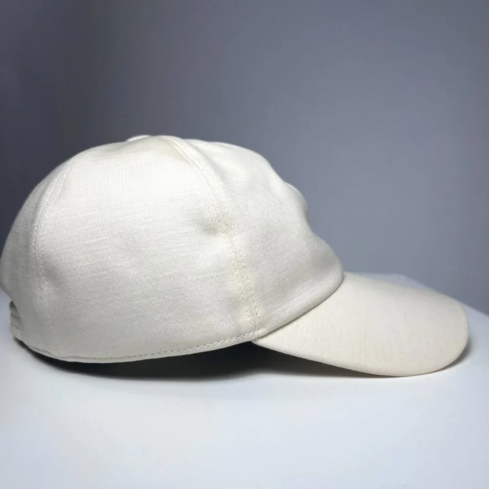 Z ZEGNA TECHMERINO 100% Wool,‎ Cream Baseball Cap Size L, Made in Italy